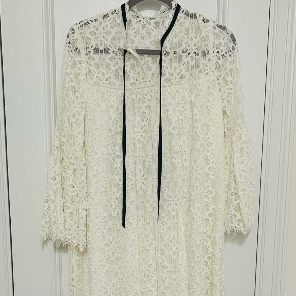 Temperley London Off White Lace Dress